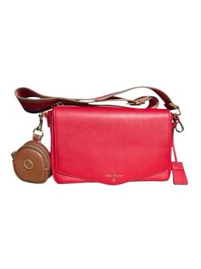 TWELVElittle Peek-A-Boo Crossbody Diaper Bag in red vegan leather
